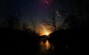 Il sole di notte la luna di giorno