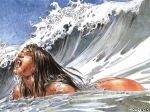 Donna sulla spiaggia