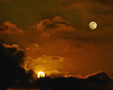 Tramonto ed alba